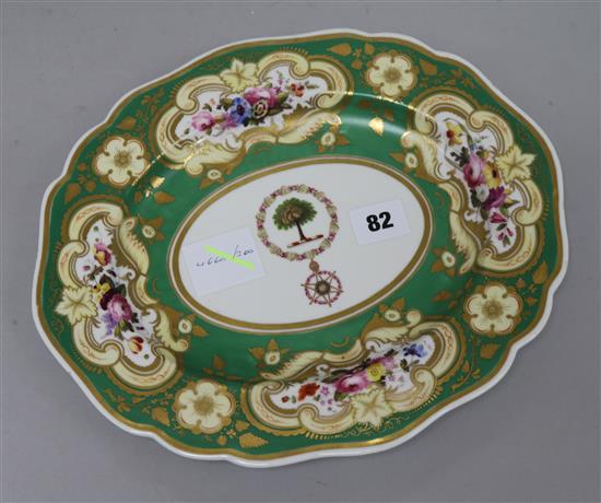 A Chamberlains Worcester oval dish length 30cm